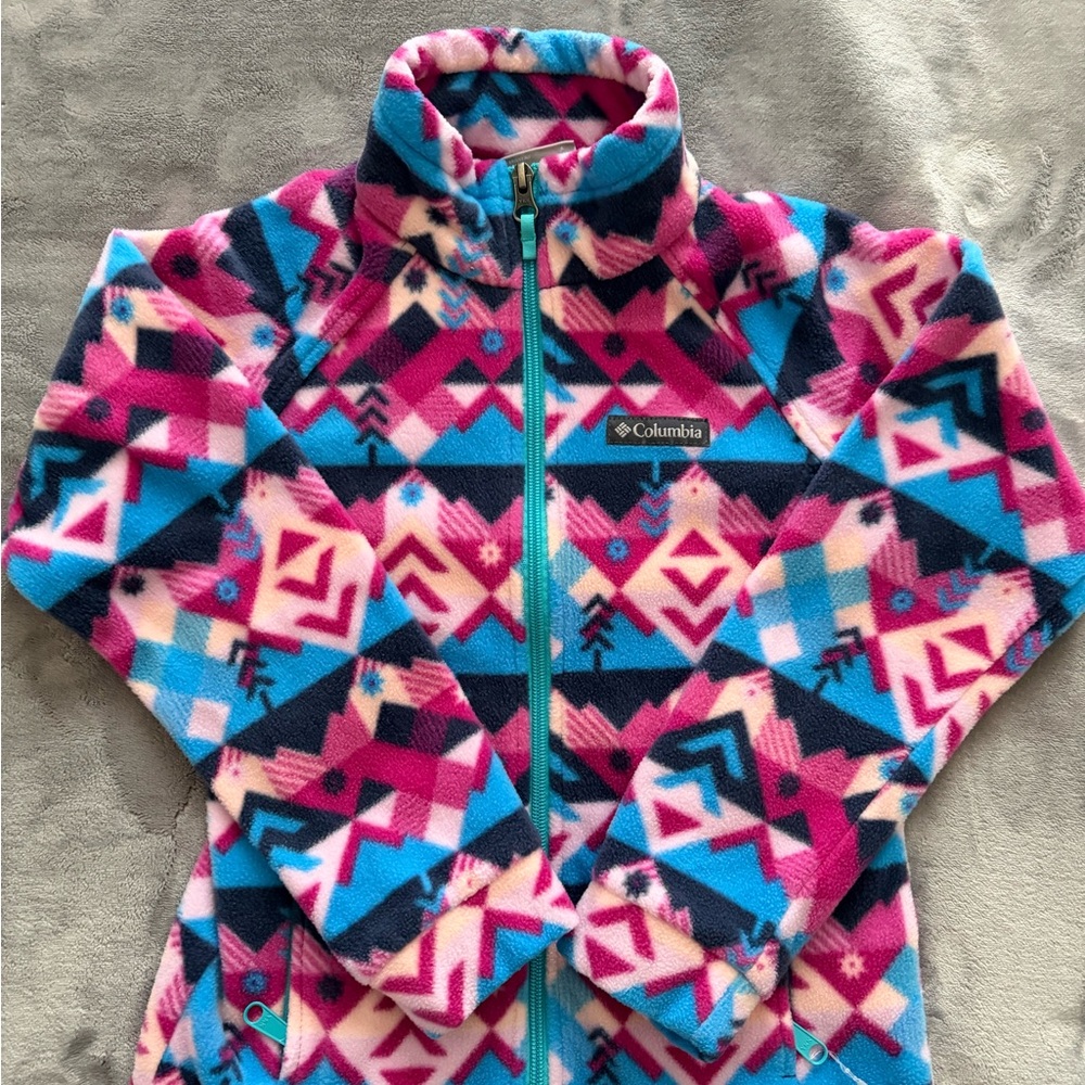Columbia Colorful Geometric Fleece Jacket